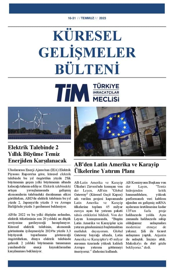 16-31 Temmuz 2023 Bülteni 